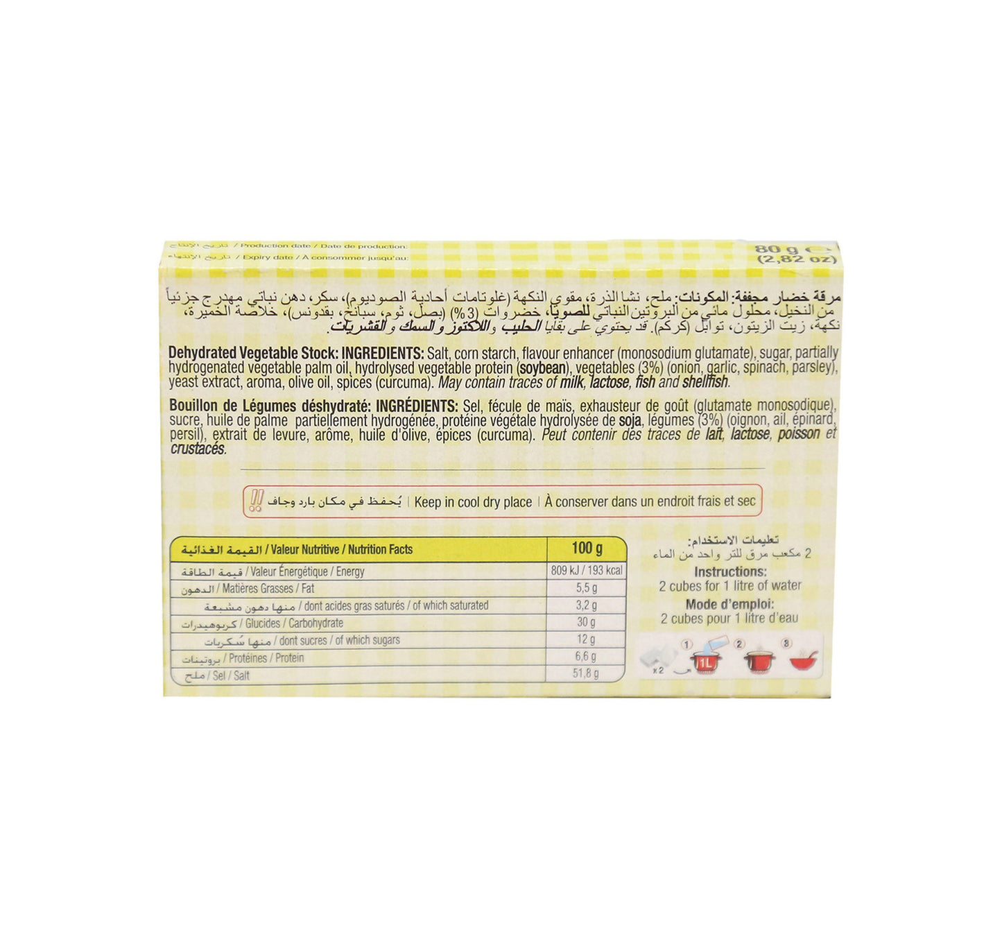 Calnort Vegetable Stock 8 x 10 g