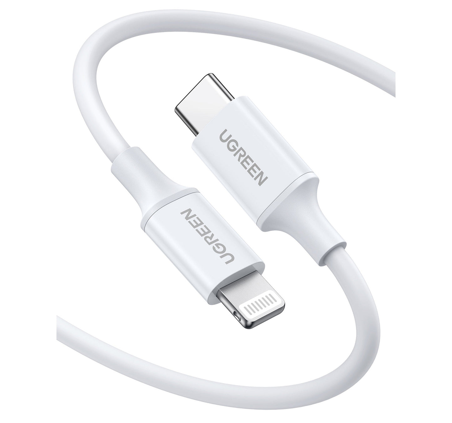 Ugreen MFi USB-C to Lightning Charging Cable, White, 10493 Lulu Hypermarket