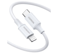 Ugreen MFi USB-C to Lightning Charging Cable, White, 10493 Lulu Hypermarket