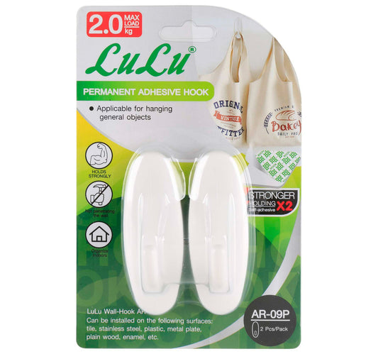 LuLu Permanent Adhesive Wall Hook, AR-09P