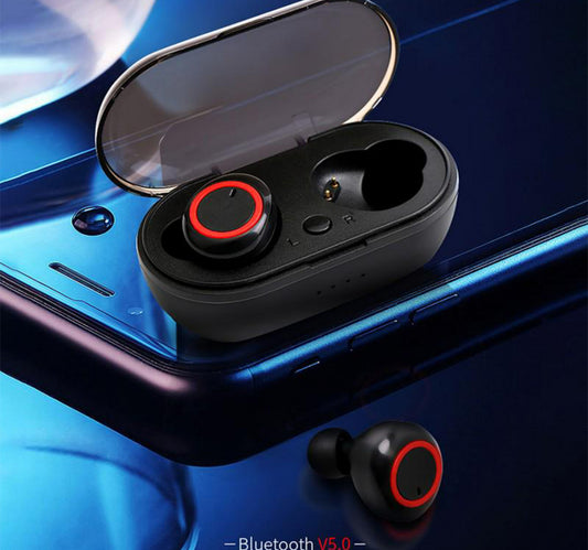 Iends Wireless Earbuds with Case, Black, IE-TWS37