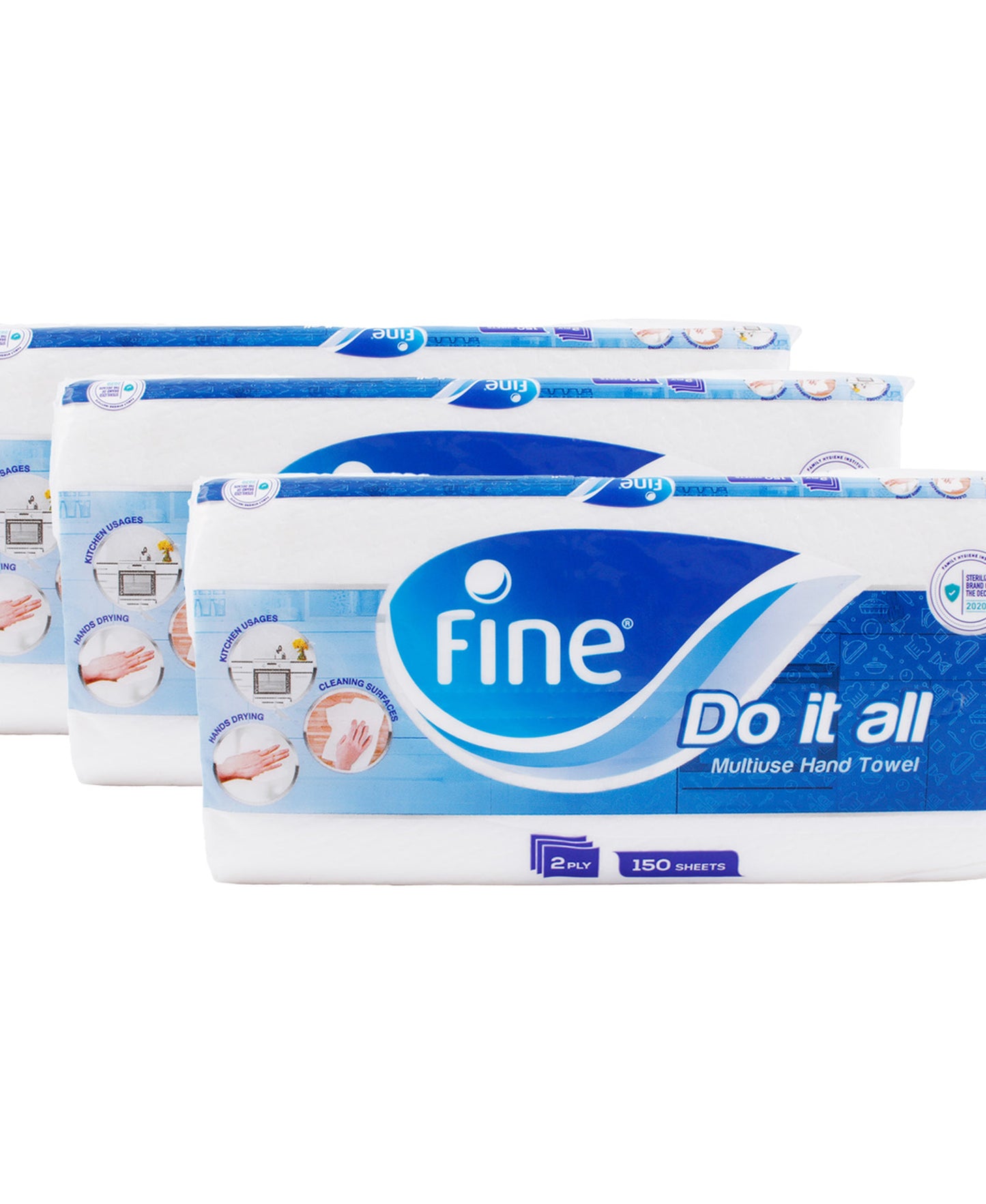 Fine Interfold Hand Towel Value Pack 3 x 150 Sheets