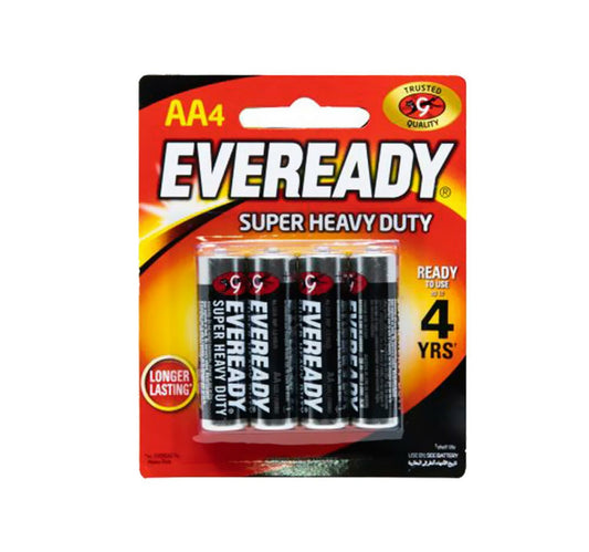 Eveready Super Heavy Duty Carbon Zinc AA Batteries 4pcs