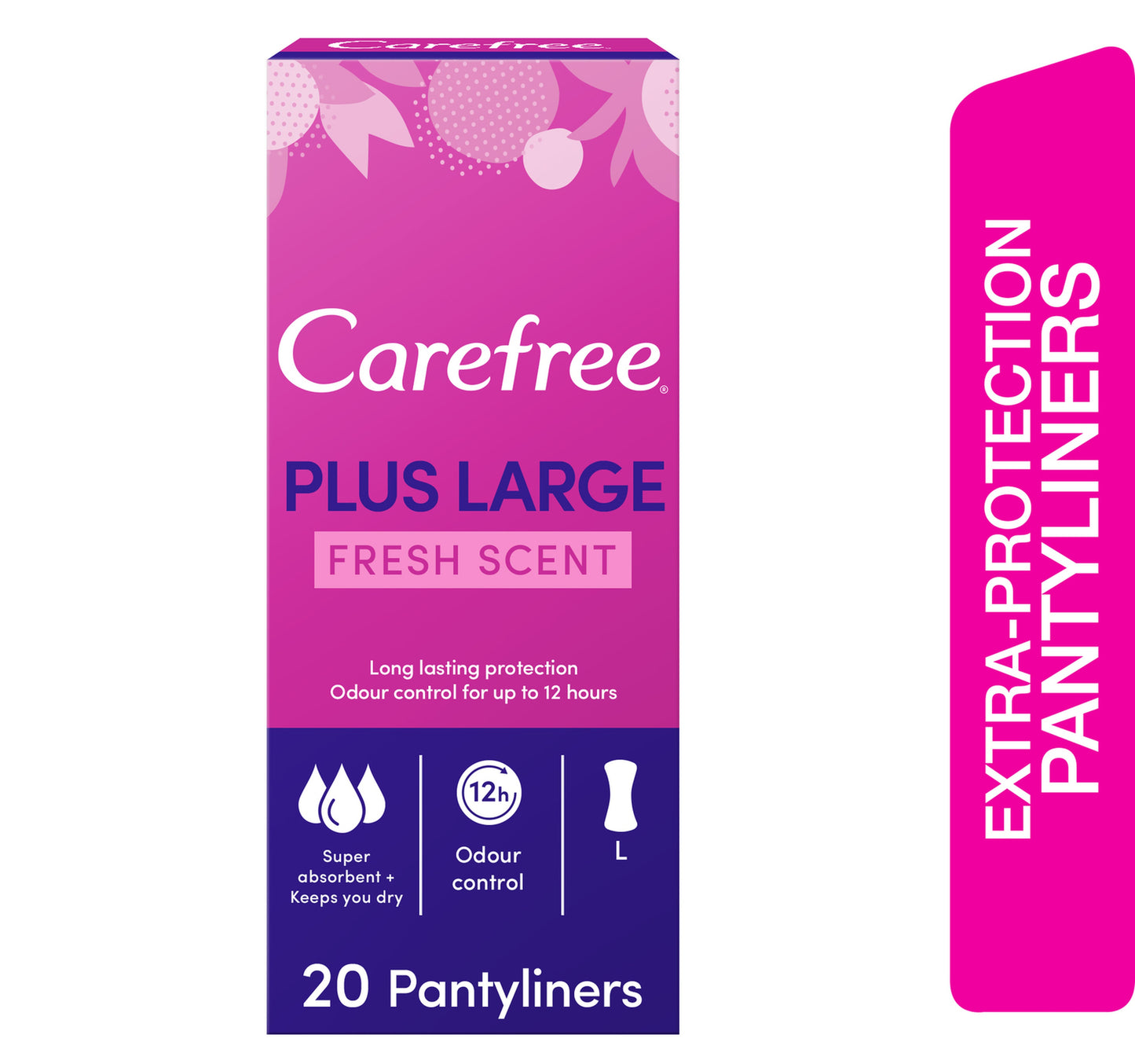 Carefree Panty Liners Plus Large Fresh Scent 20pcs