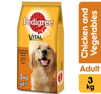 Pedigree Chicken & Vegetables Dry Dog Food (Adult) 3 kg
