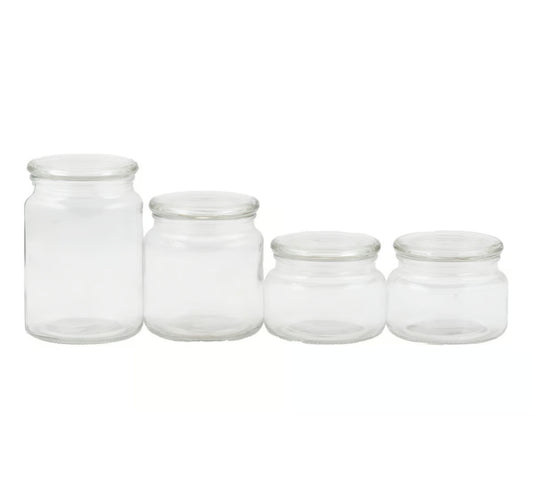 Crystal Drops Glass Canister, 4 pcs, 57811