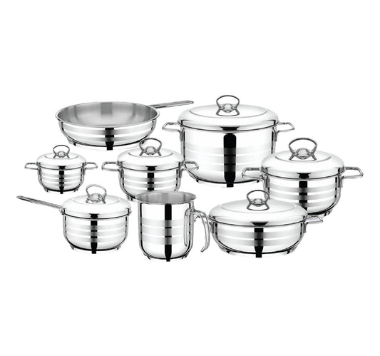 Bonera Diamond Plus Stainless Steel Cookware Set, 14 pcs