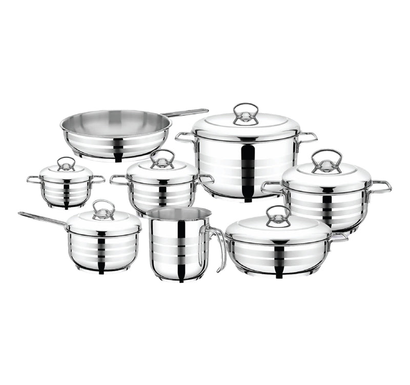 Bonera Diamond Plus Stainless Steel Cookware Set, 14 pcs