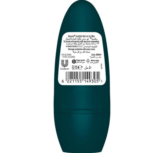 Rexona Motion Sense Antibacterial + Invisible Roll On For Men 50 ml