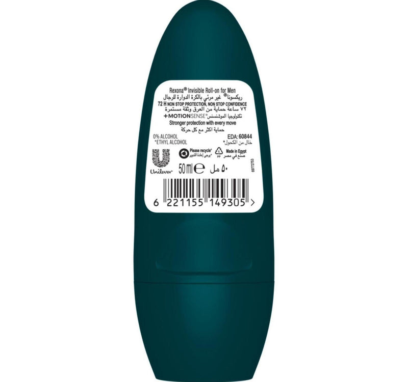 Rexona Motion Sense Antibacterial + Invisible Roll On For Men 50 ml
