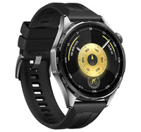 Huawei GT6 Atum GPS + Wifi Smartwatch, 46 mm Stainless Steel Case with Black Fluoroelastomer Strap, ATM-B19