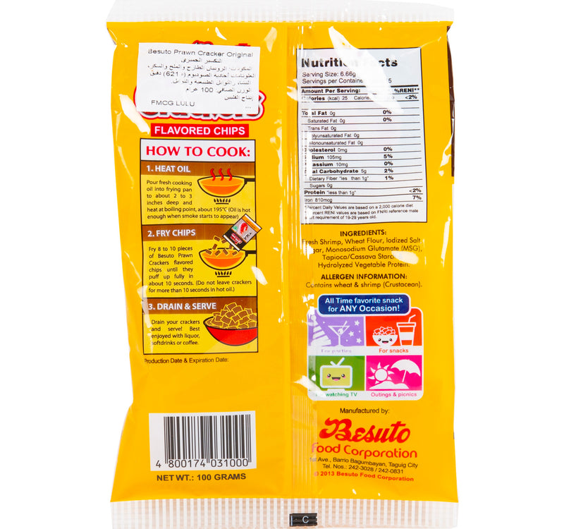 Besuto Prawn Crackers Original 100 g