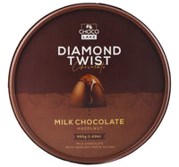 Choco Lake Diamond Twist Milk Chocolate Hazelnut Tub 650 g
