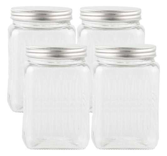 Crystal Drops Glass Canister Set, 4 pcs, 97808