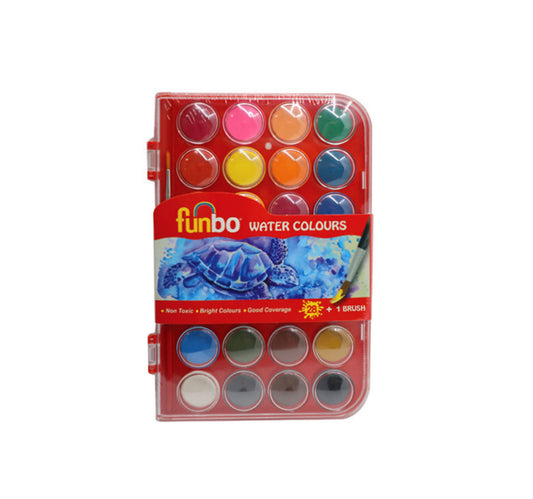 Funbo Water Colors 28 colors + Brush WC28