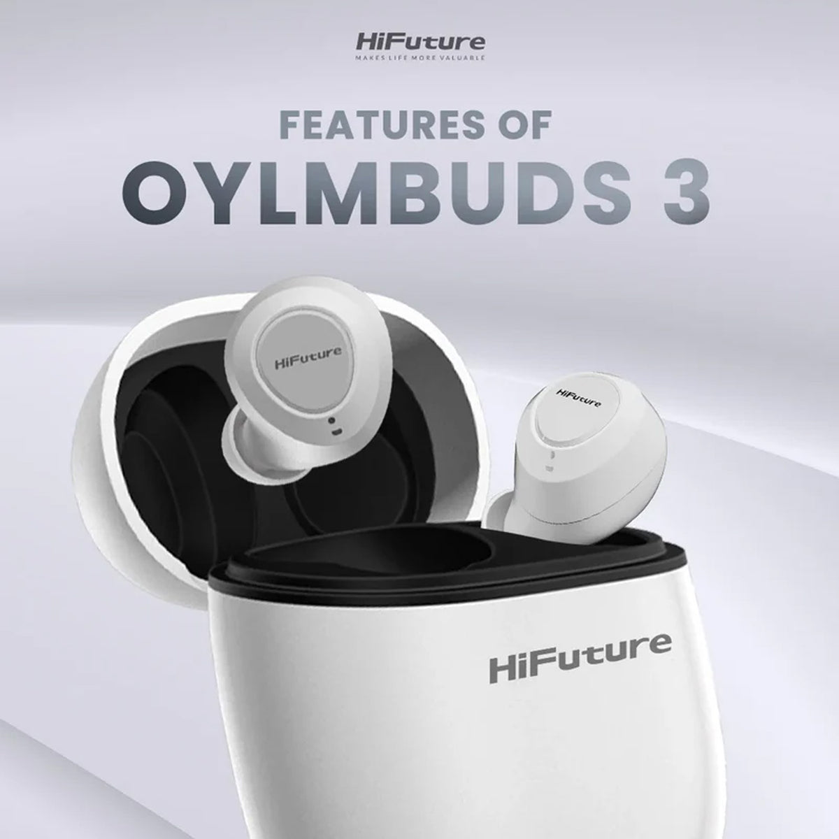 HiFuture OlymBuds3 In-Ear TWS Earbuds, Radiant White