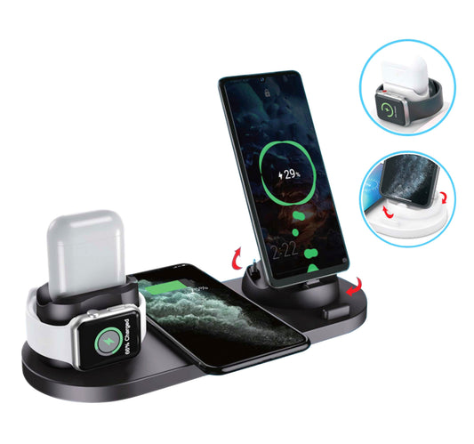 Ikon IK-CS01 Wireless Charging Station with Stand Charging Dock Lulu Hypermarket