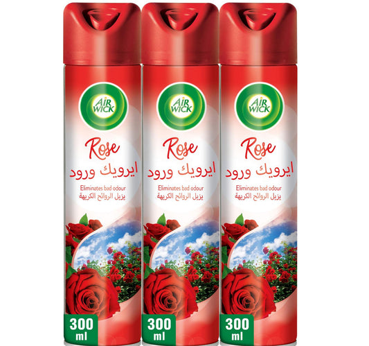 Air Wick Aerosol Rose Scent 3 x 300 ml