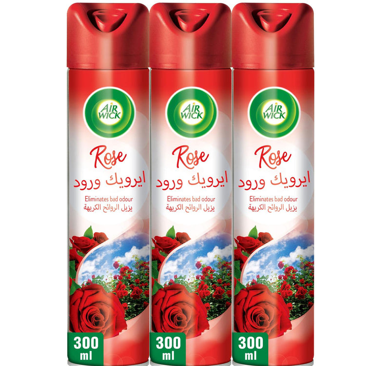 Air Wick Aerosol Rose Scent 3 x 300 ml