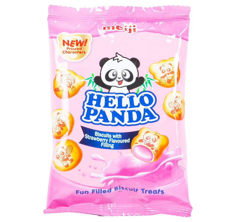 Meiji Hello Panda Biscuits with Strawberry Flavoured Filling 32 g Lulu Hypermarket