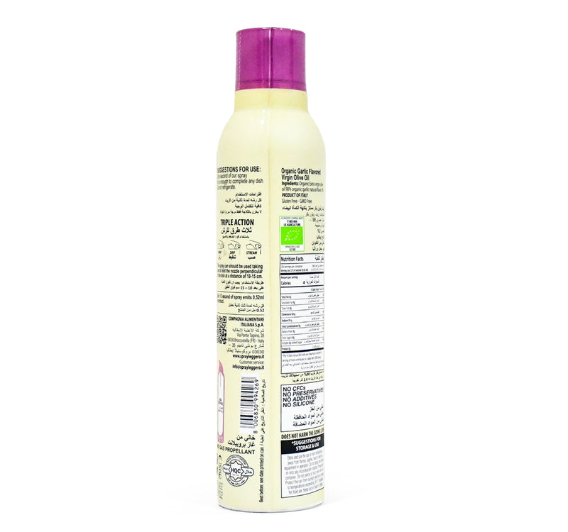 Mantova Organic Garlic Flavored Extra Virgin Olive Oil Spray 200 ml