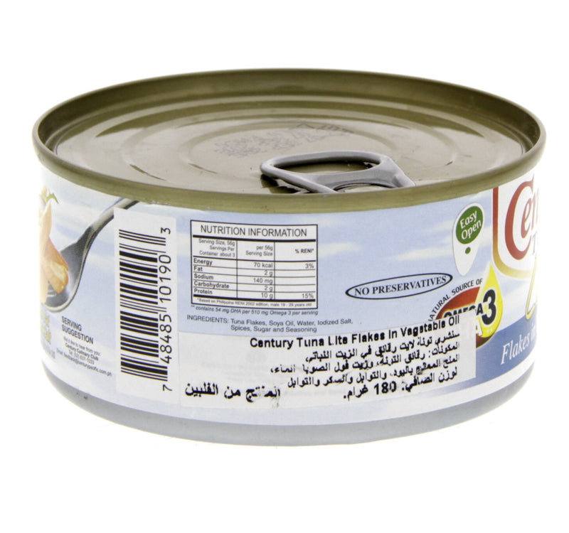 Century Tuna Lite Flakes In Veg Oil 180 g