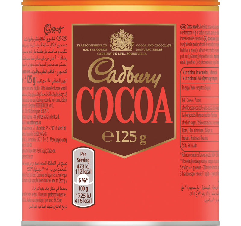 Cadbury Original Chocolate Cocoa Powder 125 g