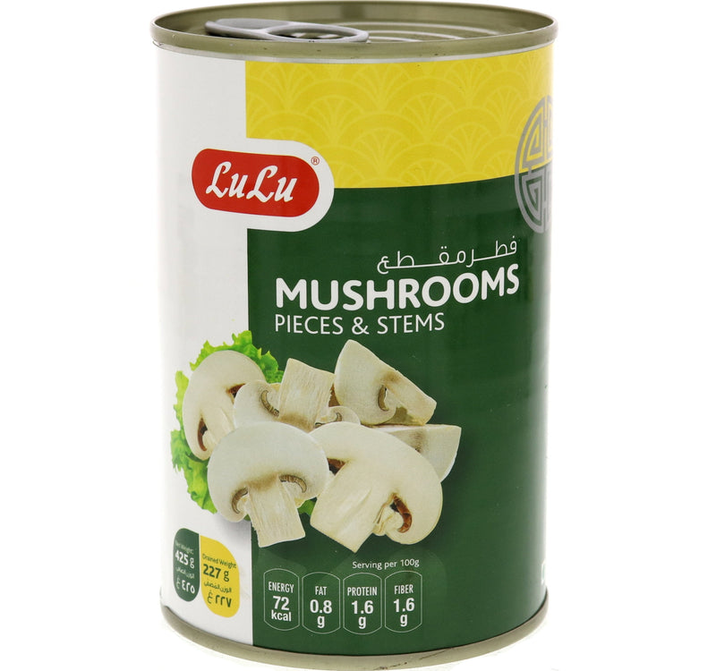 LuLu Mushrooms Pieces And Stems 425 g Lulu Hypermarket