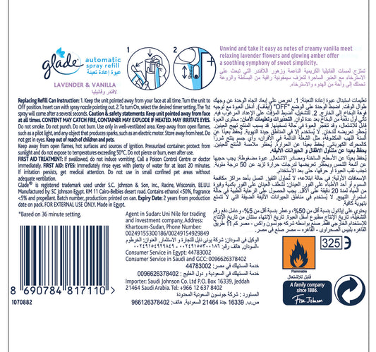 Glade Automatic Spray Refill Lavender & Vanilla 269 ml