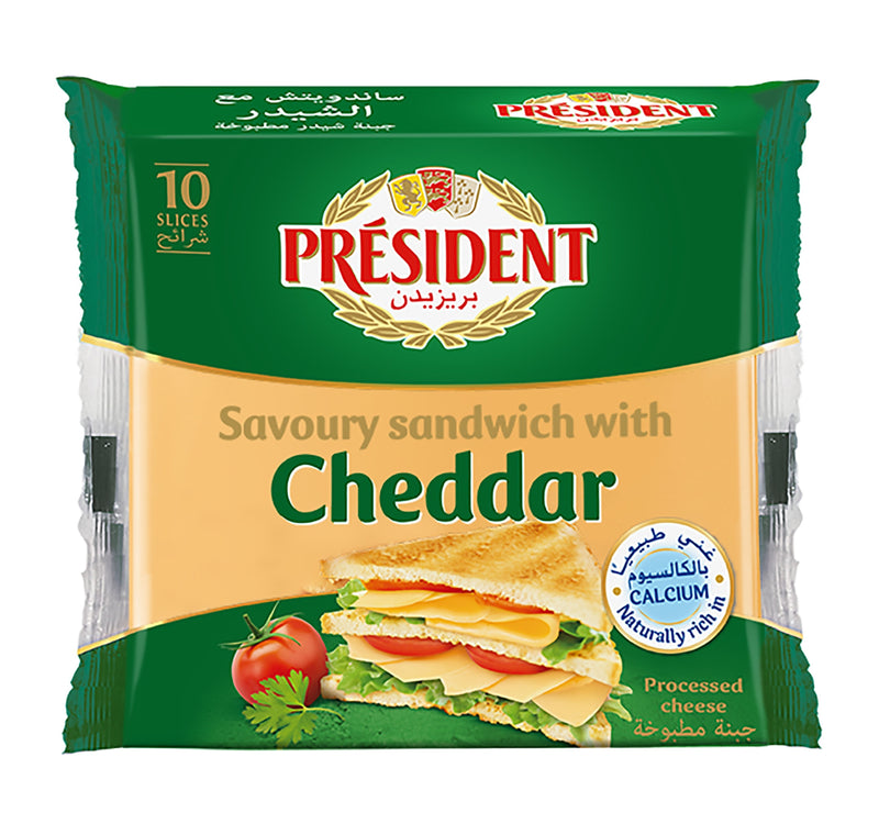 President Sandwich Cheddar Cheese Slices 200 g Sultan Center