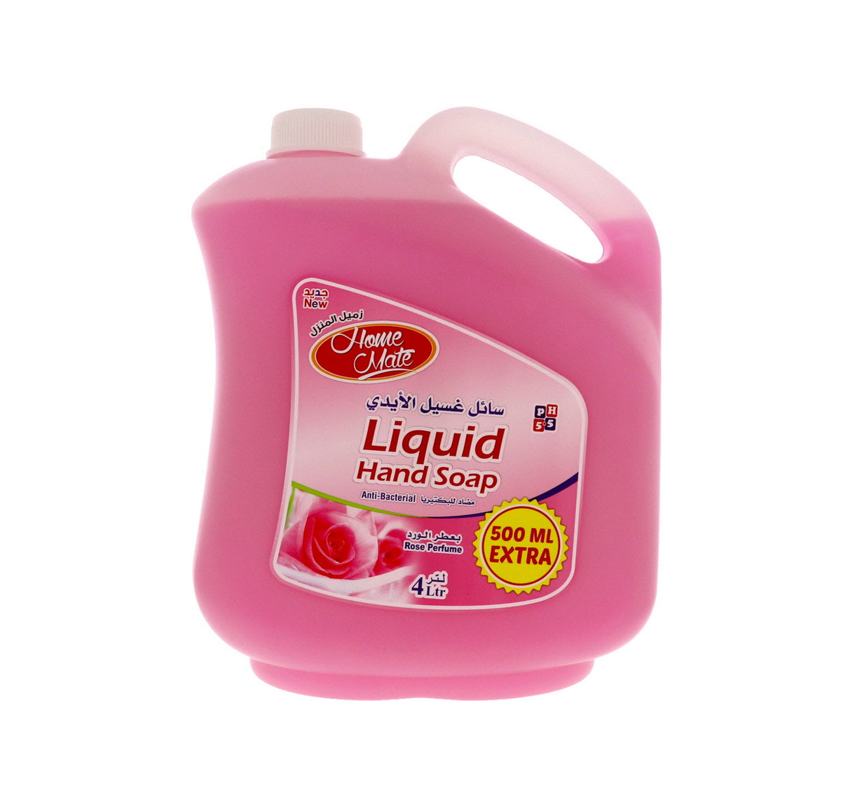 Home Mate Liquid Hand Soap Rose Perfume 4 Litres + 500 ml