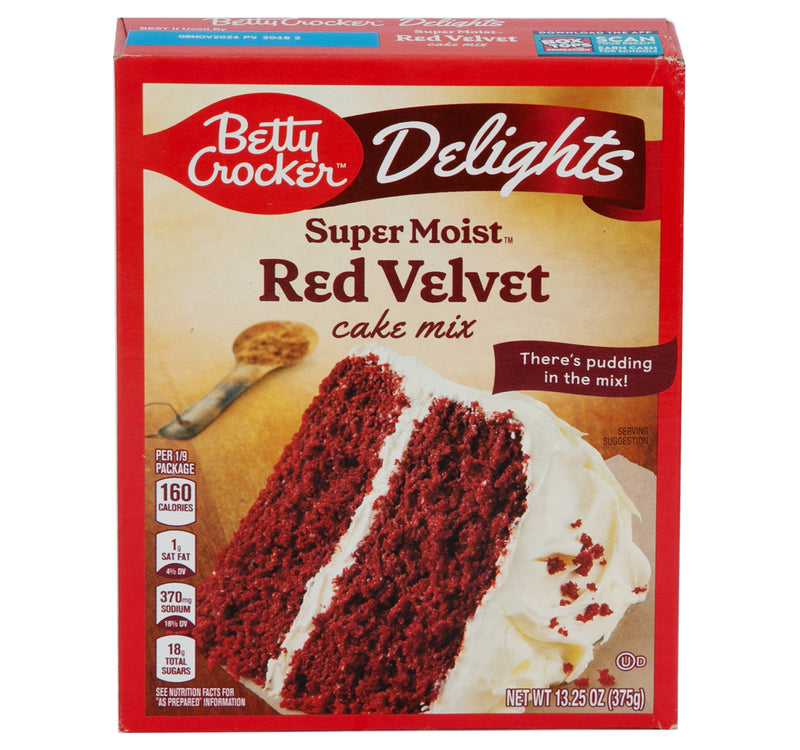 Betty Crocker Delights Super Moist Red Velvet Cake Mix 375 g Lulu Hypermarket