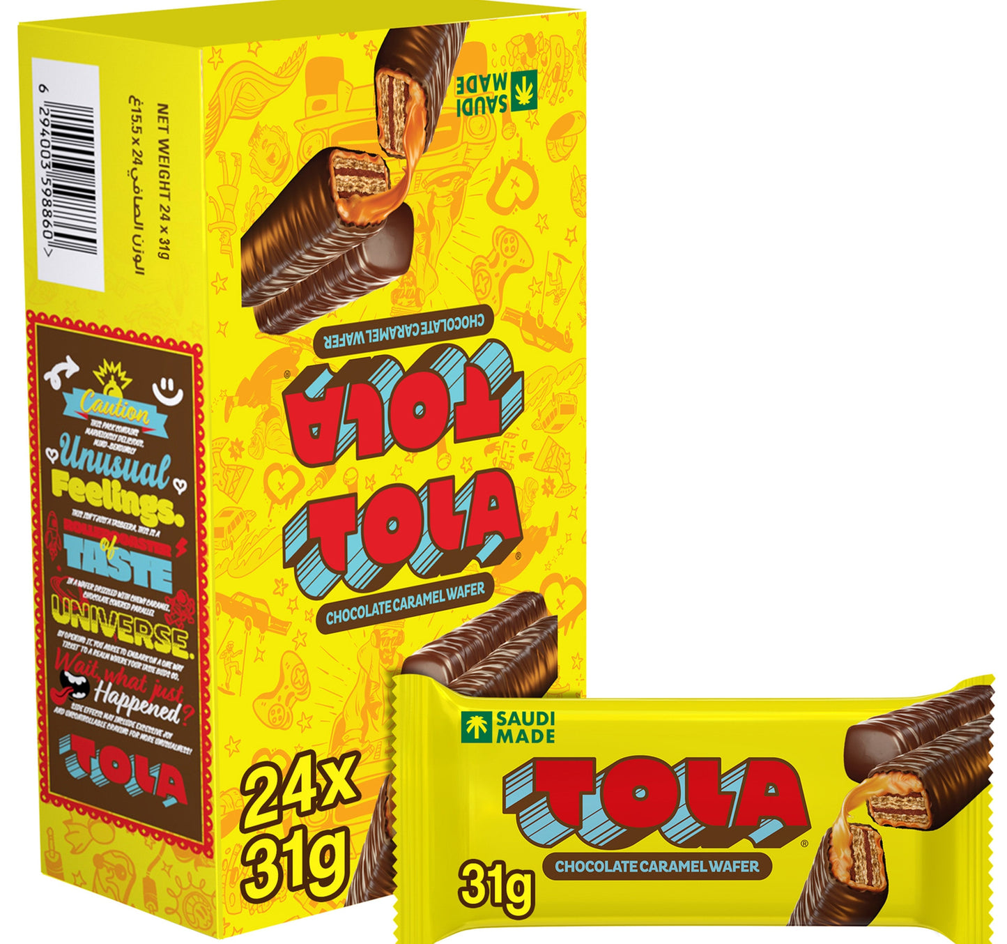Nestle Tola Chocolate Caramel Wafer 24 x 31 g Lulu Hypermarket