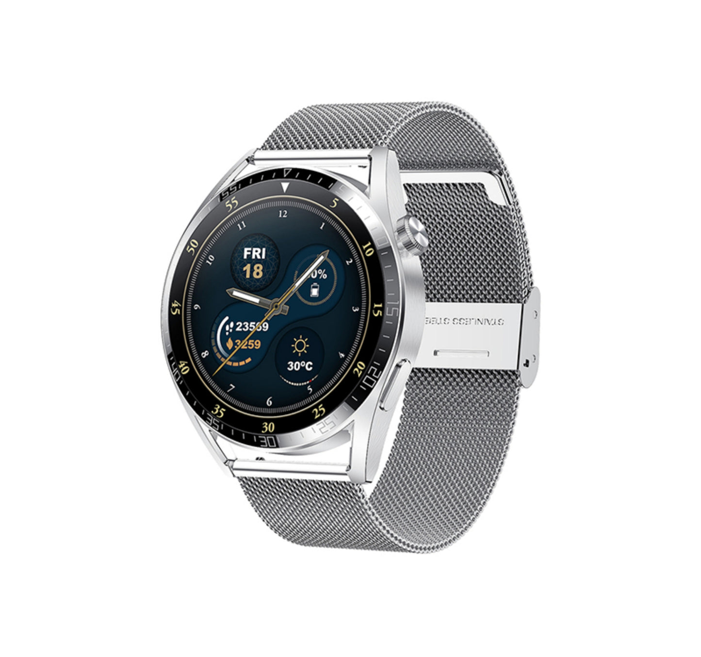Wiwu Smart Watch Pro Smartwatch, 1.3 inches Display, Silver, SW02 Lulu Hypermarket