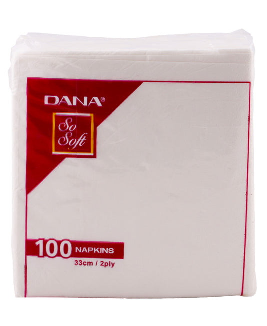 Dana Paper Napkins White 20 x 33 cm 2ply 1 pkt