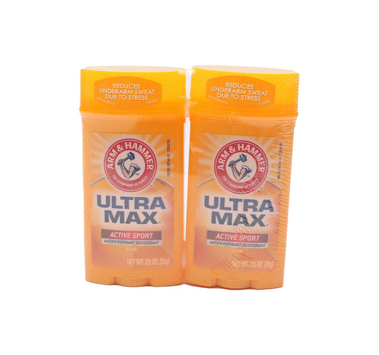 Arm & Hammer Ultra Max Active Sport Anti-Perspirant Deodorant Stick 2 x 73 g