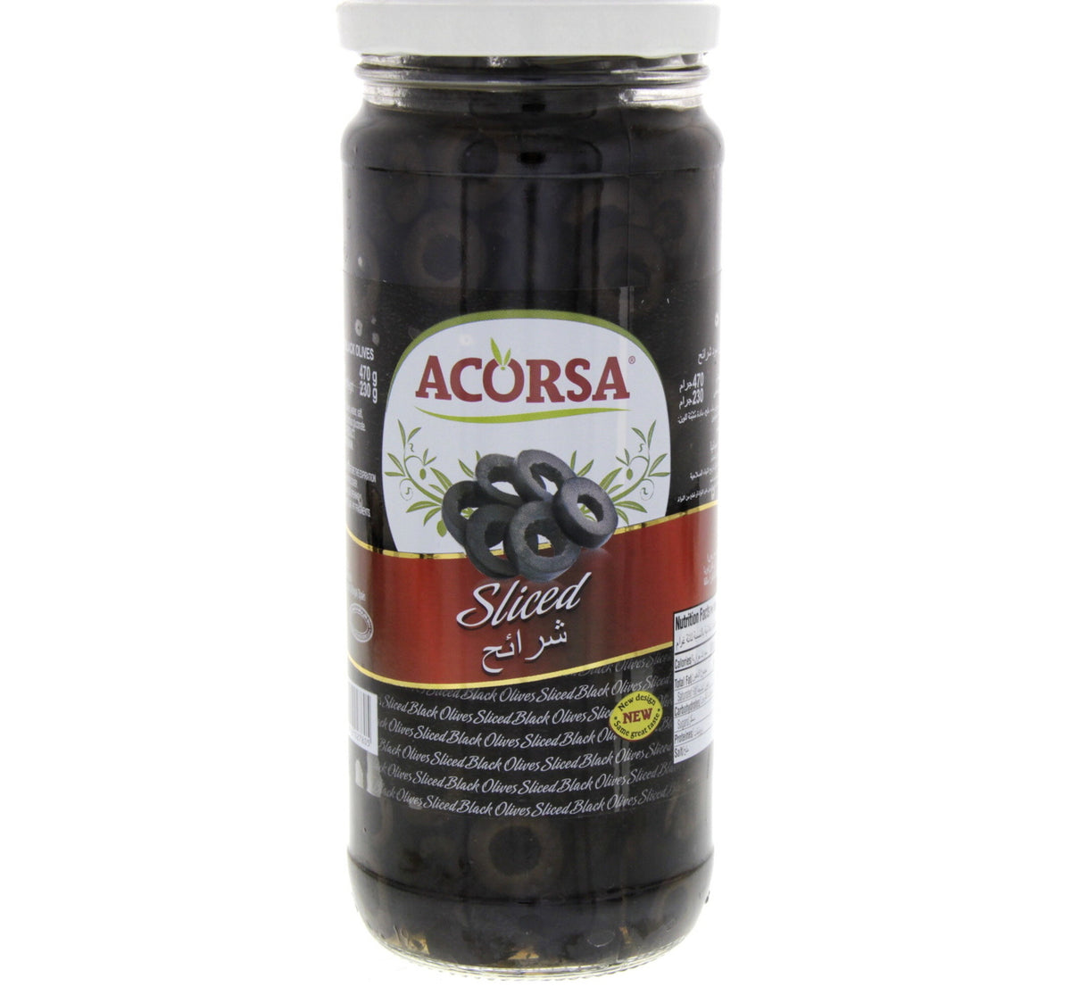 Acorsa Black Olives Sliced 230 g