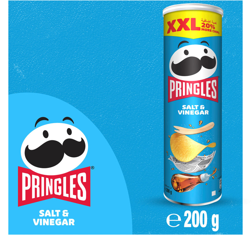 Pringles XXL Salt & Vinegar Flavoured Chips 200 g