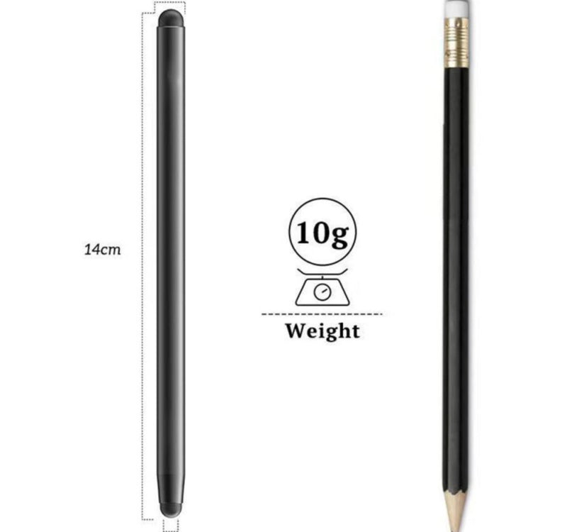 Iends 2 in 1 Rubber Tip Stylus Pen, Black, IE-PN846