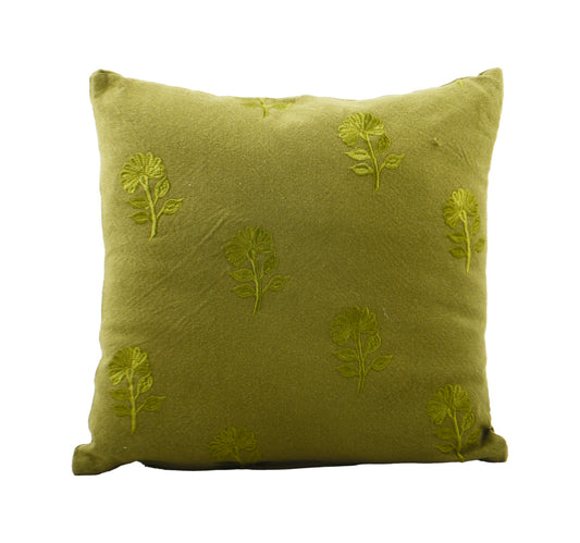 Homewell Cushion 40 x 40cm Embroidery Green