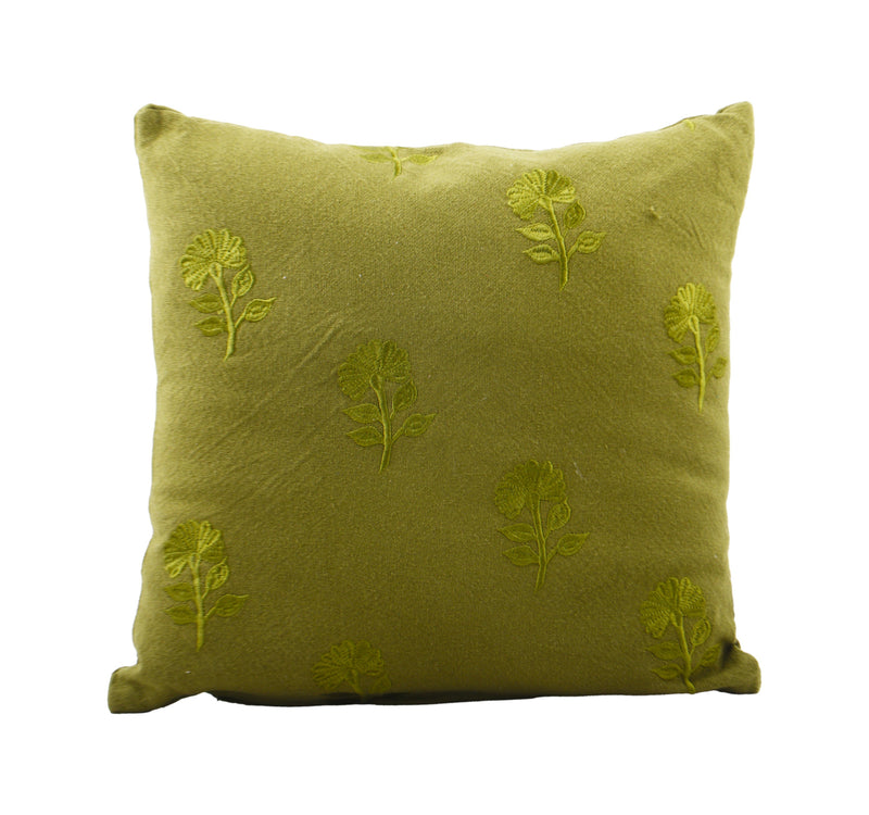 Homewell Cushion 40 x 40cm Embroidery Green