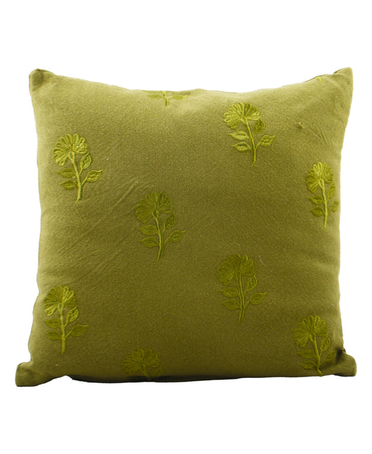 Homewell Cushion 40 x 40cm Embroidery Green