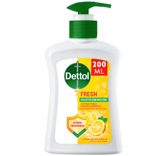 Dettol Fresh Liquid Handwash Pump Citrus & Orange Blossom Scent 200 ml