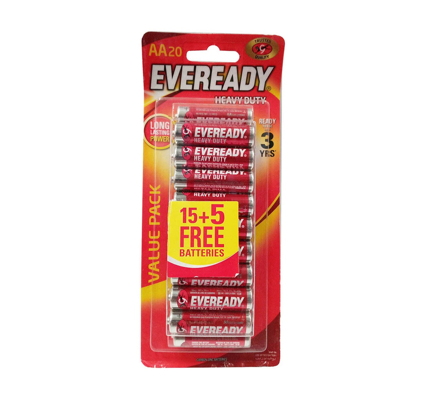 Eveready Heavy Duty AA Batteries Pack 1015HP 15+5pcs