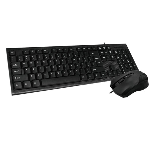 Iends USB Wired Computer Slim Keyboard and Wired Mouse Bundle Pack Plug and Play KM475