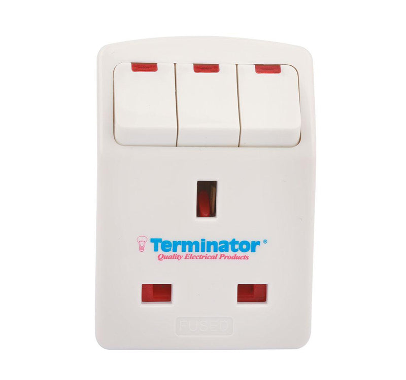 Terminator Multi Adaptor 3 Way + Switch TMA 343