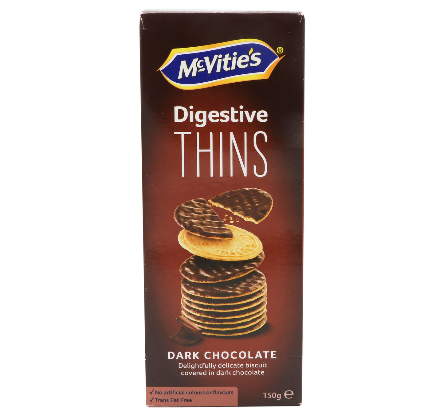 McVitie's Digestive Thins Dark Chocolate 150 g Lulu Hypermarket
