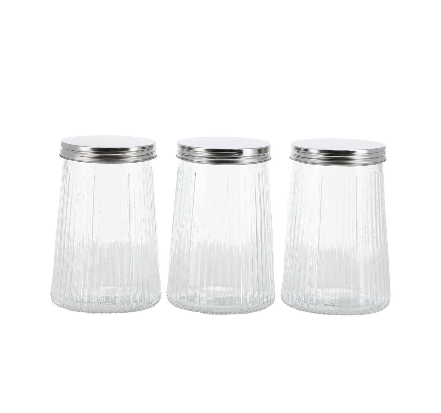 Crystal Drops Glass Storage Jar, 950 ml, 3 pcs, 83017