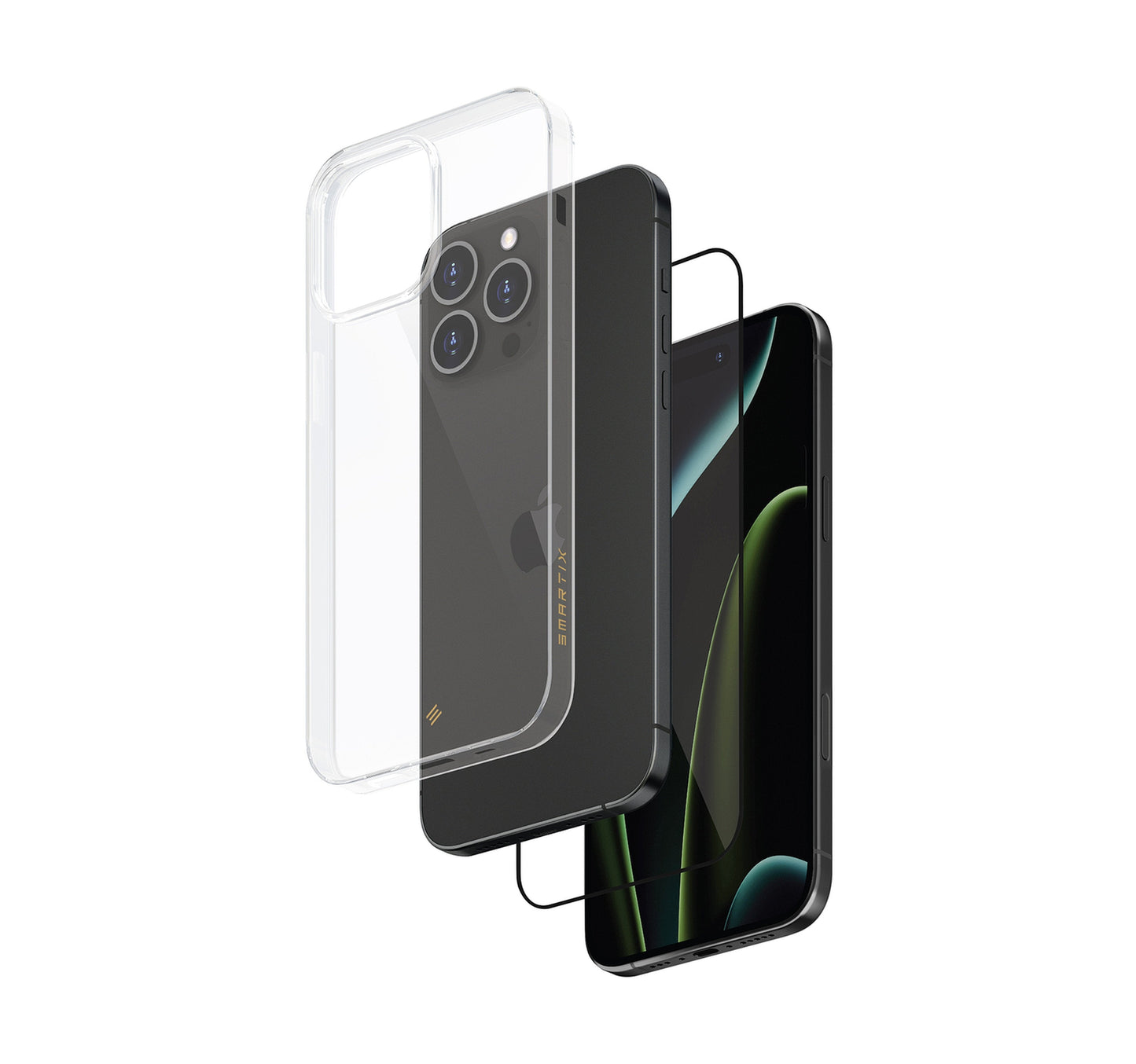Smartix Ultraguard Bundle for iPhone 16 Pro Max, Case + Screen Protector, SM16PMBNCL Lulu Hypermarket
