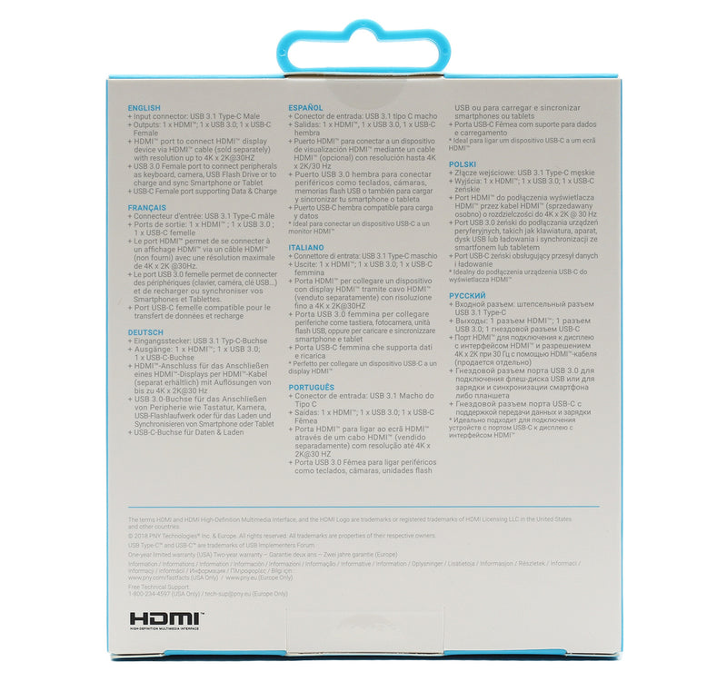 PNY 3 In 1 Type C Display Adapter UA30HD